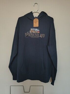 NWT Canadian Blue Newfoundland Twillingate Graphic Hoodie
